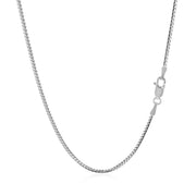 Bids.com 14k White Gold Franco Chain 1.2mm Necklaces White Smoke 16 / White Gold,18 / White Gold,20 / White Gold,24 / White Gold