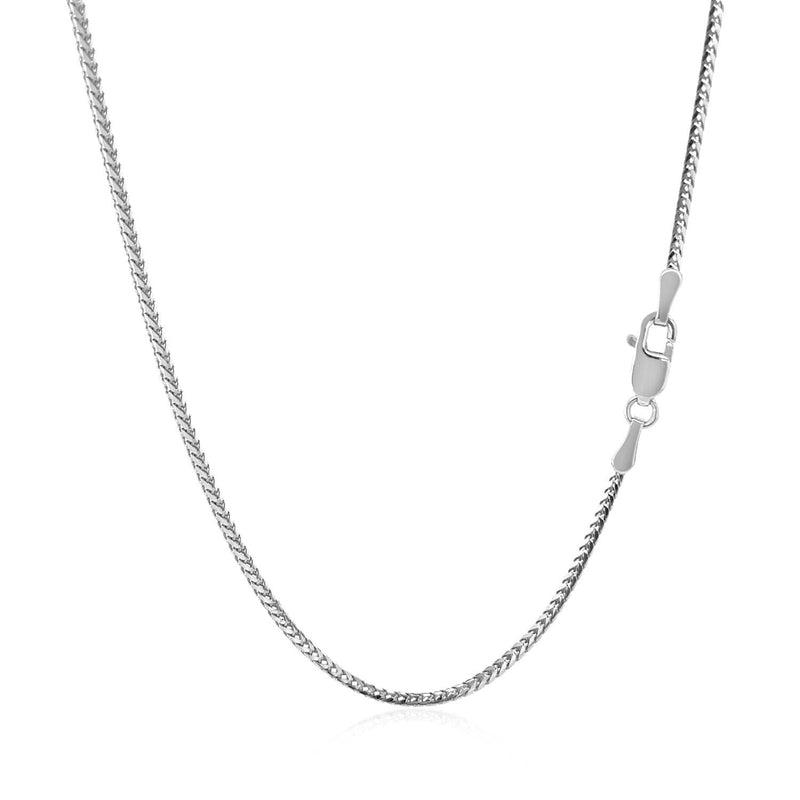 Bids.com 14k White Gold Franco Chain 1.2mm Necklaces White Smoke 16 / White Gold,18 / White Gold,20 / White Gold,24 / White Gold
