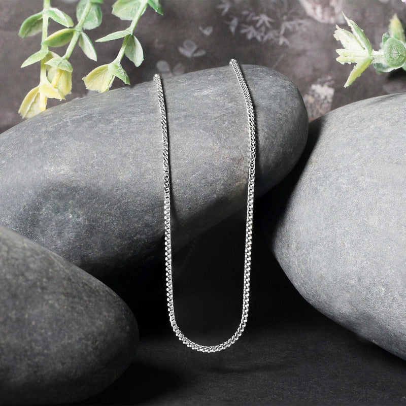 Bids.com 14k White Gold Franco Chain 1.2mm Necklaces Black 16 / White Gold,18 / White Gold,20 / White Gold,24 / White Gold