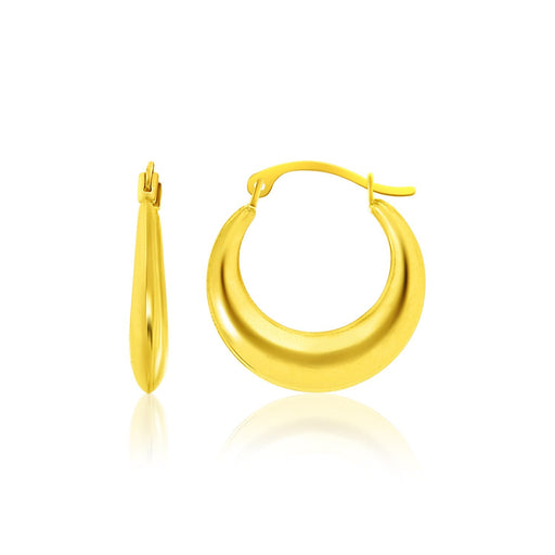 Bids.com 14k Yellow Gold Graduated Round Shape Hoop Earrings Earrings White Smoke Yellow Gold