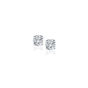 Bids.com 14k White Gold Diamond Four Prong Stud Earrings (1/4 cttw) Earrings White Smoke White Gold