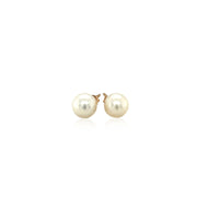 Bids.com 14k Yellow Gold Freshwater Cultured White Pearl Stud Earrings (6.0 mm) Earrings White Smoke Yellow Gold