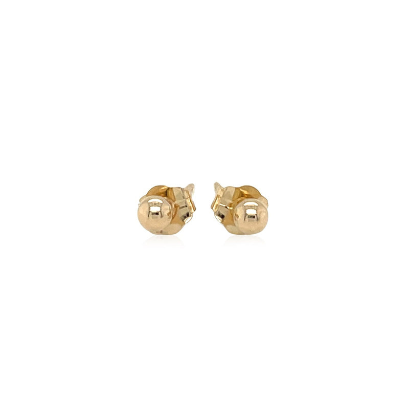 Bids.com 14k Yellow Gold Polished Round Stud Earrings Earrings White Smoke Yellow Gold