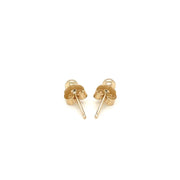 Bids.com 14k Yellow Gold Polished Round Stud Earrings Earrings White Smoke Yellow Gold