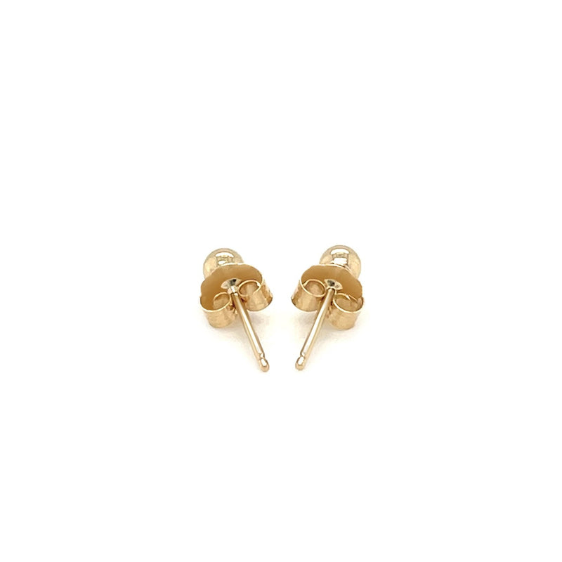 Bids.com 14k Yellow Gold Polished Round Stud Earrings Earrings White Smoke Yellow Gold