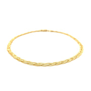 Bids.com 3.5mm 14k Yellow Gold Braided Bracelet Bracelets White Smoke 7 / Yellow Gold