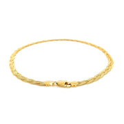 Bids.com 3.5mm 14k Yellow Gold Braided Bracelet Bracelets White Smoke 7 / Yellow Gold