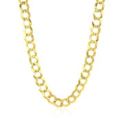 Bids.com 7.0mm 10k Yellow Gold Curb Chain Necklaces White Smoke 22 / Yellow Gold,24 / Yellow Gold,30 / Yellow Gold