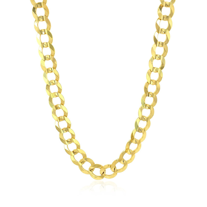 Bids.com 7.0mm 10k Yellow Gold Curb Chain Necklaces White Smoke 22 / Yellow Gold,24 / Yellow Gold,30 / Yellow Gold