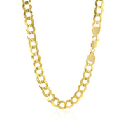 Bids.com 7.0mm 10k Yellow Gold Curb Chain Necklaces White Smoke 22 / Yellow Gold,24 / Yellow Gold,30 / Yellow Gold