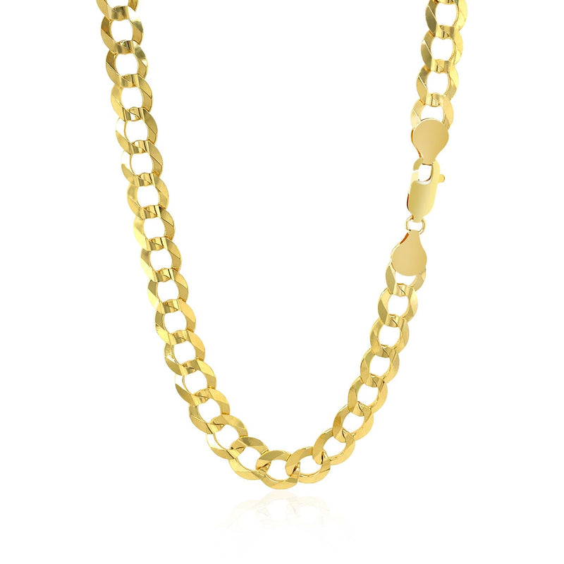 Bids.com 7.0mm 10k Yellow Gold Curb Chain Necklaces White Smoke 22 / Yellow Gold,24 / Yellow Gold,30 / Yellow Gold