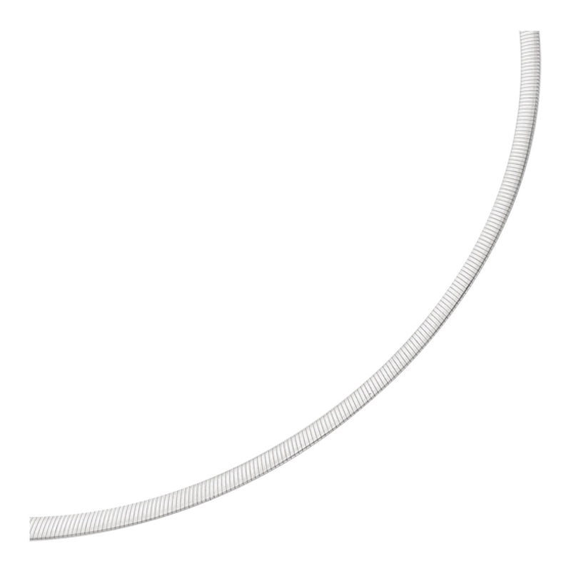 Bids.com 4.0mm 14k Two Tone Gold Reversible Omega Necklace Necklaces White Smoke 16 / Two-Tone Gold,17 / Two-Tone Gold,18 / Two-Tone Gold,20 / Two-Tone Gold