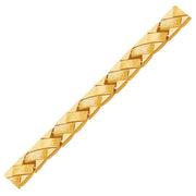 Bids.com 14k Yellow Gold Fancy Basket Weave Line Bracelet Bracelets White Smoke 7.25 / Yellow Gold