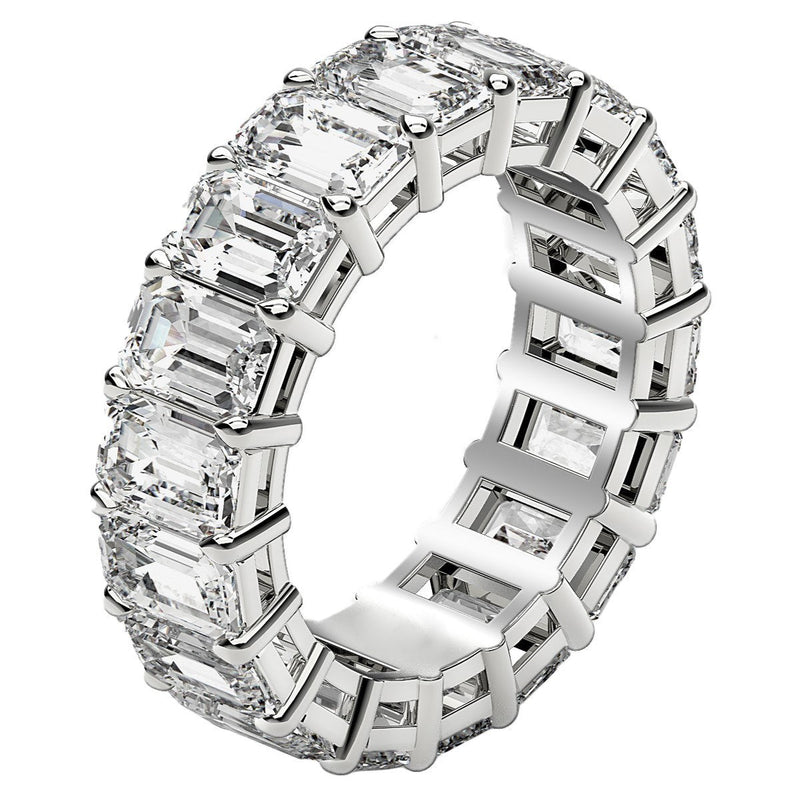 Bids.com Emerald Cut Lab Grown Diamond Eternity Ring in 14k White Gold (8 cttw FG/VS2) Rings White Smoke 4 / White Gold,4.5 / White Gold,5 / White Gold,5.5 / White Gold,6 / White Gold,6.5 / White Gold,7 / White Gold,7.5 / White Gold,8 / White Gold,8.5 / White Gold,9 / White Gold