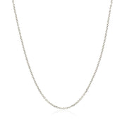 Bids.com 10k White Gold Cable Chain 1.1mm Necklaces White Smoke 16 / White Gold,18 / White Gold,20 / White Gold,One / White Gold