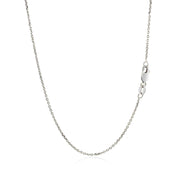 Bids.com 10k White Gold Cable Chain 1.1mm Necklaces White Smoke 16 / White Gold,18 / White Gold,20 / White Gold,One / White Gold