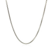 Bids.com 14k White Gold Round Box Chain 1.7mm Necklaces White Smoke 16 / White Gold,18 / White Gold,20 / White Gold,24 / White Gold