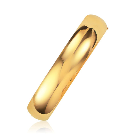 Bids.com Classic Bangle in 14k Yellow Gold (13.5mm) Bracelets White Smoke 7 / Yellow Gold,8 / Yellow Gold