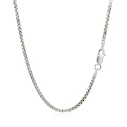Bids.com Sterling Silver Rhodium Plated Box Chain 1.8mm Necklaces White Smoke 16 / Sterling Silver,18 / Sterling Silver,20 / Sterling Silver,22 / Sterling Silver,24 / Sterling Silver,30 / Sterling Silver,One / Sterling Silver
