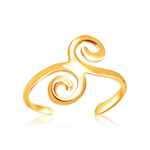 Bids.com 14k Yellow Gold Scrollwork Motif Toe Ring Rings White Smoke Yellow Gold
