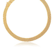Bids.com 14k Yellow Gold Flexible Panther 9.0mm Line Necklace Necklaces White Smoke 17 / Yellow Gold