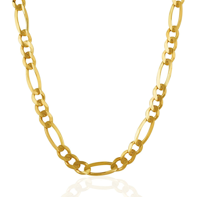 Bids.com 7.0mm 14k Yellow Gold Solid Figaro Chain Necklaces White Smoke 20 / Yellow Gold,22 / Yellow Gold,24 / Yellow Gold,30 / Yellow Gold,One / Yellow Gold