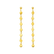 Bids.com 14k Yellow Gold Post Dangle Earrings with Polished Circles Earrings White Smoke Yellow Gold