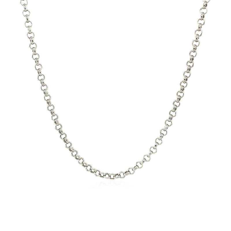 Bids.com 2.3mm 14k White Gold Rolo Chain Necklaces White Smoke 16 / White Gold,18 / White Gold,20 / White Gold,22 / White Gold,24 / White Gold,30 / White Gold,One / White Gold