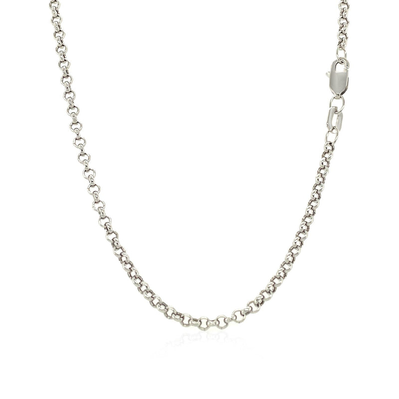 Bids.com 2.3mm 14k White Gold Rolo Chain Necklaces White Smoke 16 / White Gold,18 / White Gold,20 / White Gold,22 / White Gold,24 / White Gold,30 / White Gold,One / White Gold