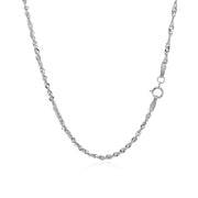 Bids.com 14k White Gold Singapore Chain 1.7mm Necklaces White Smoke 16 / White Gold,18 / White Gold,20 / White Gold