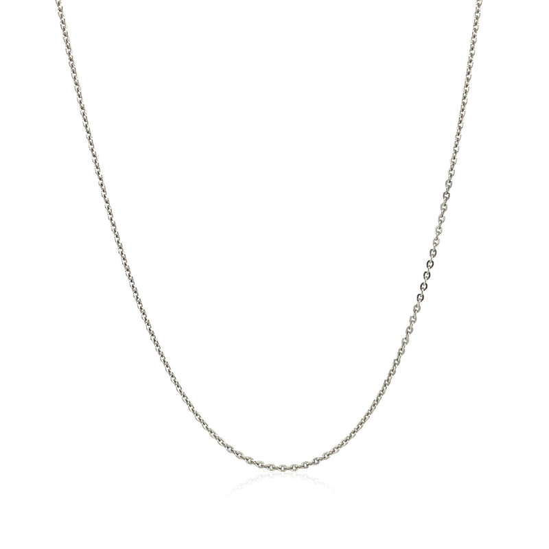 Bids.com Sterling Silver Rhodium Plated Cable Chain 0.6mm Necklaces White Smoke 16 / Sterling Silver,18 / Sterling Silver,20 / Sterling Silver,One / Sterling Silver