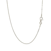 Bids.com Sterling Silver Rhodium Plated Cable Chain 0.6mm Necklaces White Smoke 16 / Sterling Silver,18 / Sterling Silver,20 / Sterling Silver,One / Sterling Silver