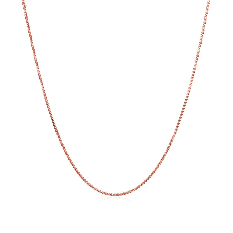 Bids.com 14k Rose Gold Diamond Cut Round Wheat Chain 0.6mm Necklaces White Smoke 16 / Rose Gold,18 / Rose Gold,20 / Rose Gold,One / Rose Gold