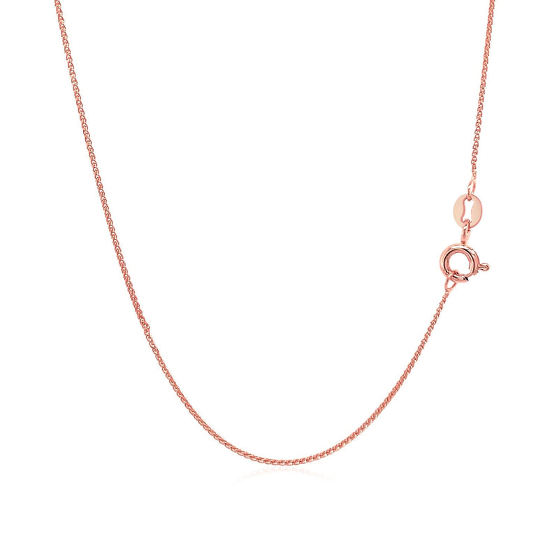 Bids.com 14k Rose Gold Diamond Cut Round Wheat Chain 0.6mm Necklaces White Smoke 16 / Rose Gold,18 / Rose Gold,20 / Rose Gold,One / Rose Gold