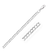 Bids.com 4.7mm 14k White Gold Solid Curb Bracelet Bracelets White Smoke 8 / White Gold