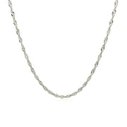 Bids.com 10k White Gold Singapore Chain 1.5mm Necklaces White Smoke 16 / White Gold,18 / White Gold,20 / White Gold,One / White Gold