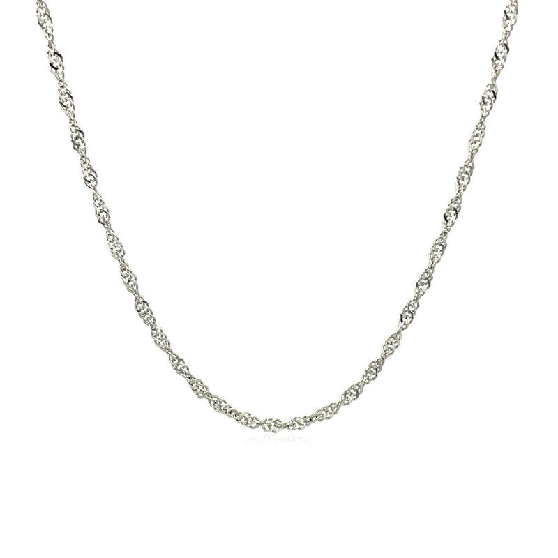 Bids.com 10k White Gold Singapore Chain 1.5mm Necklaces White Smoke 16 / White Gold,18 / White Gold,20 / White Gold,One / White Gold