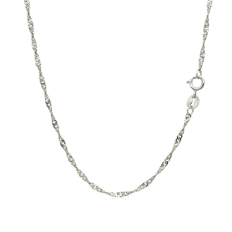 Bids.com 10k White Gold Singapore Chain 1.5mm Necklaces White Smoke 16 / White Gold,18 / White Gold,20 / White Gold,One / White Gold