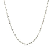 Bids.com 14k White Gold Singapore Chain 1.5mm Necklaces White Smoke 16 / White Gold,18 / White Gold,20 / White Gold,24 / White Gold