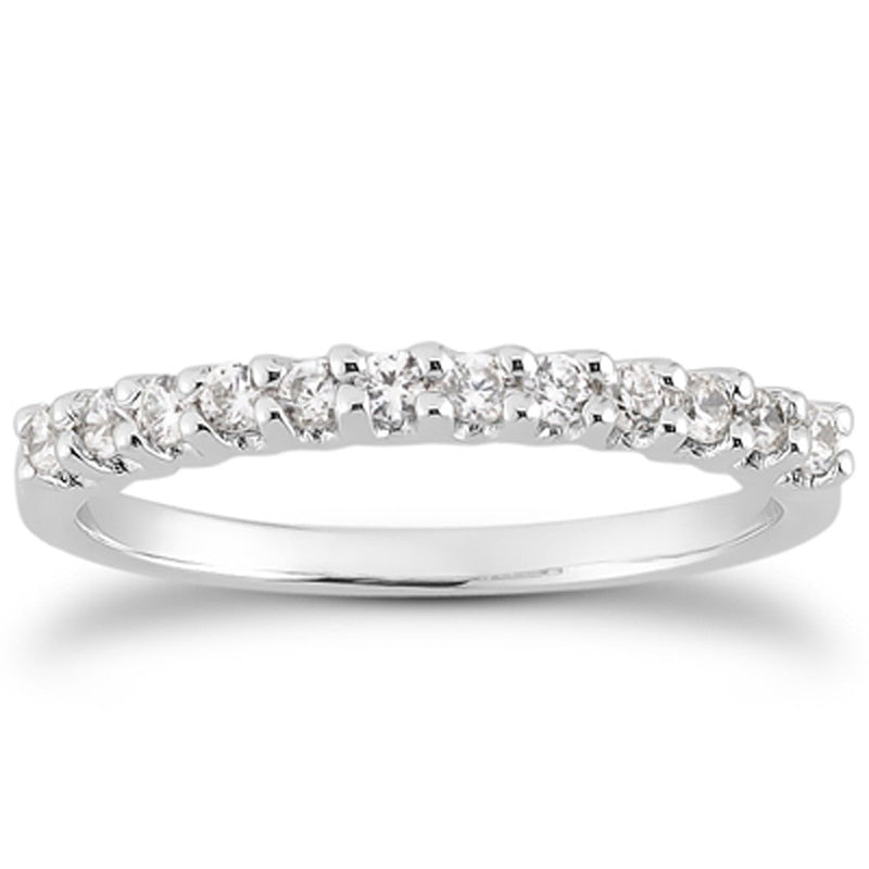 Bids.com 14k White Gold Fancy U Setting Shared Prong Diamond Wedding Ring Band Rings White Smoke 4 / White Gold,4.5 / White Gold,5 / White Gold,5.5 / White Gold,6 / White Gold,6.5 / White Gold,7 / White Gold,7.5 / White Gold,8 / White Gold,8.5 / White Gold,9 / White Gold