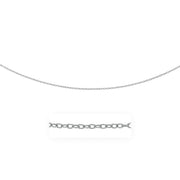 Bids.com 2.5mm 14k White Gold Pendant Chain with Textured Links Necklaces White Smoke 16 / White Gold,18 / White Gold,20 / White Gold,24 / White Gold