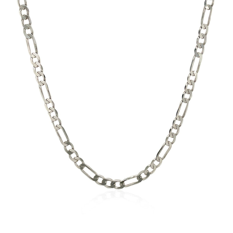 Bids.com 3.0mm 14k White Gold Solid Figaro Chain Necklaces White Smoke 18 / White Gold,20 / White Gold,22 / White Gold,24 / White Gold