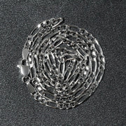 Bids.com 3.0mm 14k White Gold Solid Figaro Chain Necklaces Dark Slate Gray 18 / White Gold,20 / White Gold,22 / White Gold,24 / White Gold