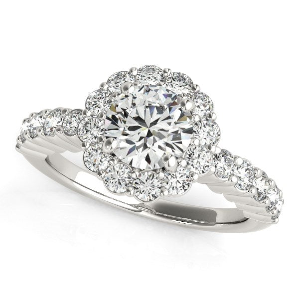 Bids.com 14k White Gold Round Floral Motif Diamond Engagement Ring (1 5/8 cttw) Rings White Smoke 3 / White Gold,3.5 / White Gold,4 / White Gold,4.5 / White Gold,5 / White Gold,5.5 / White Gold,6 / White Gold,6.5 / White Gold,7 / White Gold,7.5 / White Gold,8 / White Gold,8.5 / White Gold,9 / White Gold