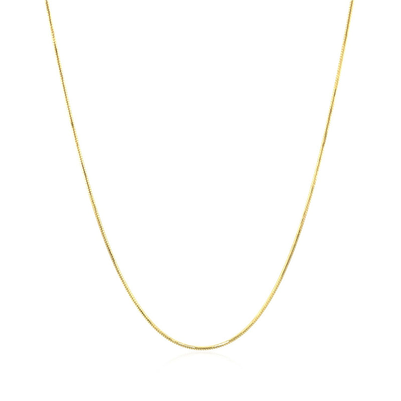 Bids.com 14k Yellow Gold Round Snake Chain 0.7mm Necklaces White Smoke 16 / Yellow Gold,18 / Yellow Gold,20 / Yellow Gold,One / Yellow Gold
