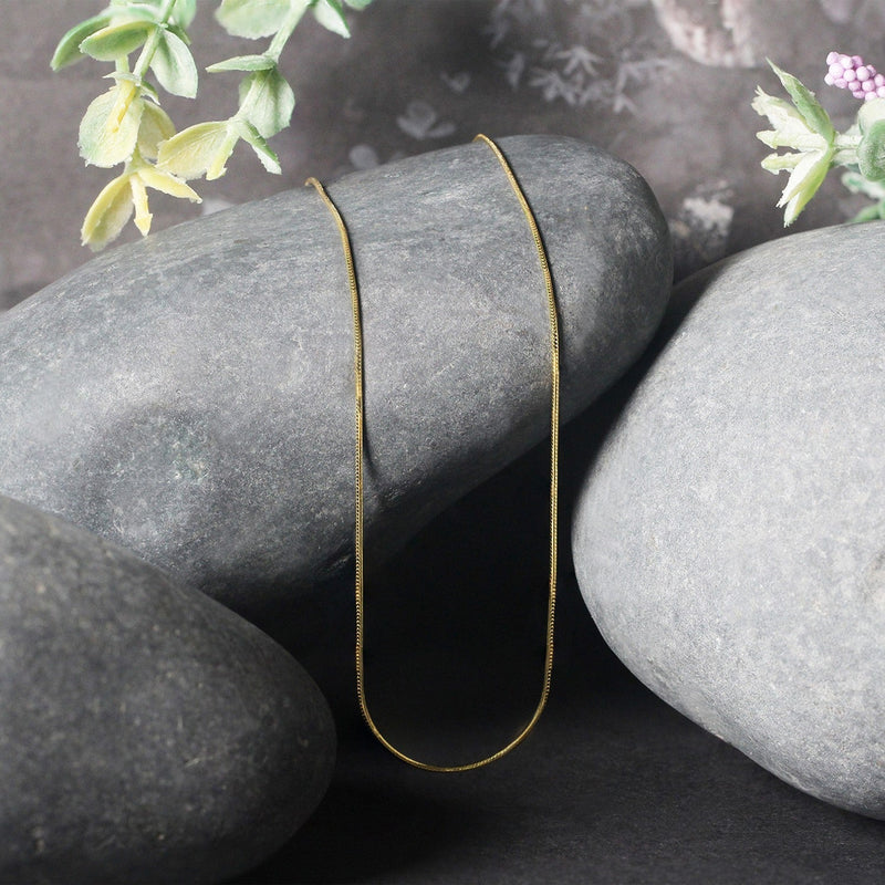 Bids.com 14k Yellow Gold Round Snake Chain 0.7mm Necklaces Dark Slate Gray 16 / Yellow Gold,18 / Yellow Gold,20 / Yellow Gold,One / Yellow Gold