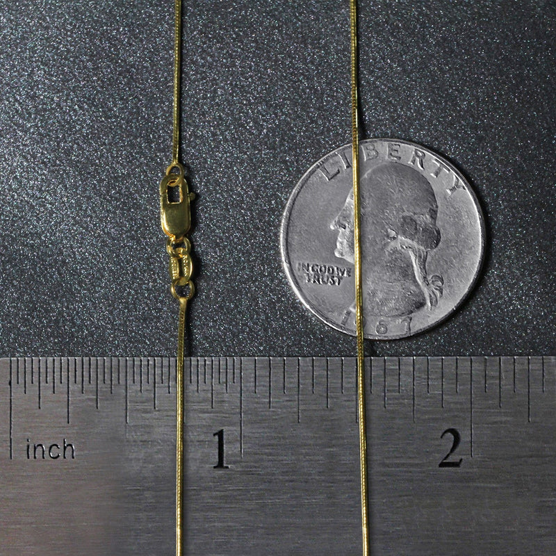 Bids.com 14k Yellow Gold Round Snake Chain 0.7mm Necklaces Dark Slate Gray 16 / Yellow Gold,18 / Yellow Gold,20 / Yellow Gold,One / Yellow Gold