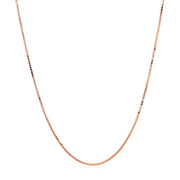 Bids.com 14k Rose Gold Adjustable Box Chain 0.7mm Necklaces White Smoke 22 / Rose Gold,One / Rose Gold
