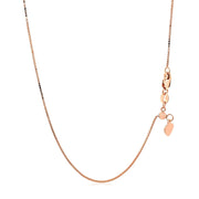 Bids.com 14k Rose Gold Adjustable Box Chain 0.7mm Necklaces White Smoke 22 / Rose Gold,One / Rose Gold
