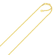 Bids.com 10k Yellow Gold Adjustable Sparkle Chain 1.5mm Necklaces White Smoke 22 / Yellow Gold